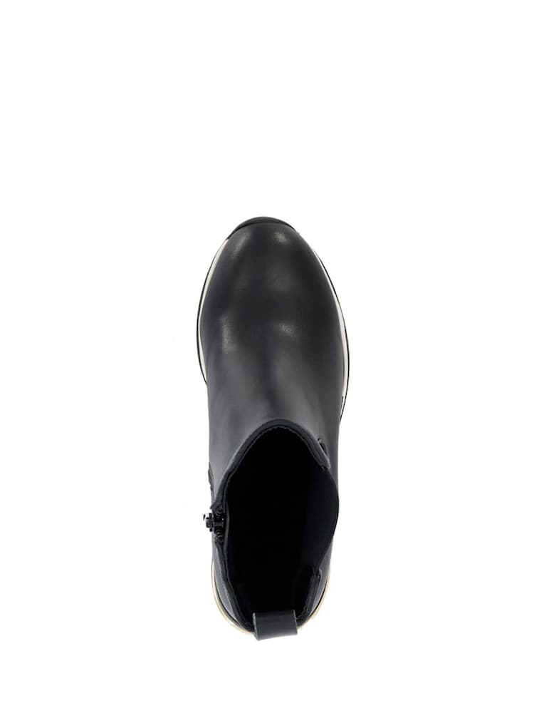 Dune London Black Everywhere Embellished Wedge Heel Trainer - Image 5 of 6