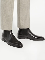 Dune London Black Wide Fit Mandatory Suede Chelsea Boots - Image 1 of 6