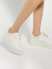 Dune London White Esthie Slip On Trainers - Image 1 of 6