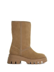 Braun - Dune London Podski Plateaustiefel mit Kunstfellfutter - Bild 2 von 6