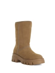 Braun - Dune London Podski Plateaustiefel mit Kunstfellfutter - Bild 3 von 6