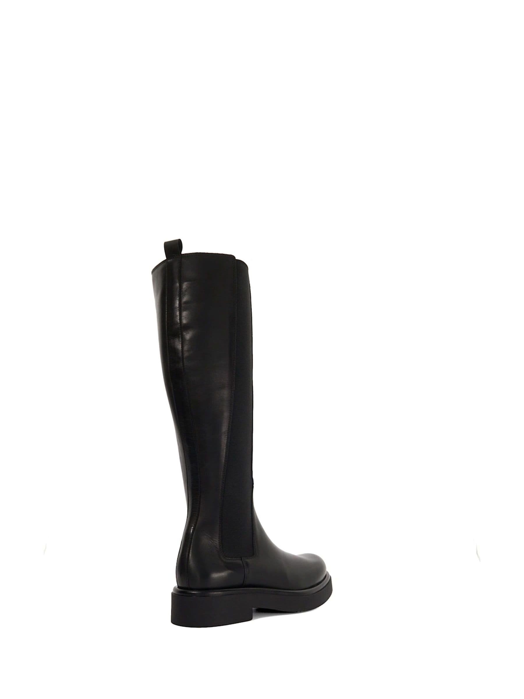 Dune London Black Temmie Chelsea Knee High Boots