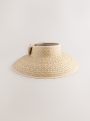 Natural Oversized Bow Detail Visor - Image 3 of 4