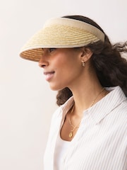 Natural Straw Visor Hat - Image 1 of 5