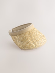 Natural Straw Visor Hat - Image 3 of 5