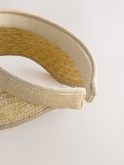Natural Straw Visor Hat - Image 4 of 5