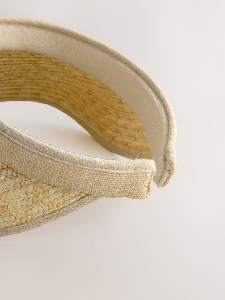 Natural Straw Visor Hat - Image 4 of 5