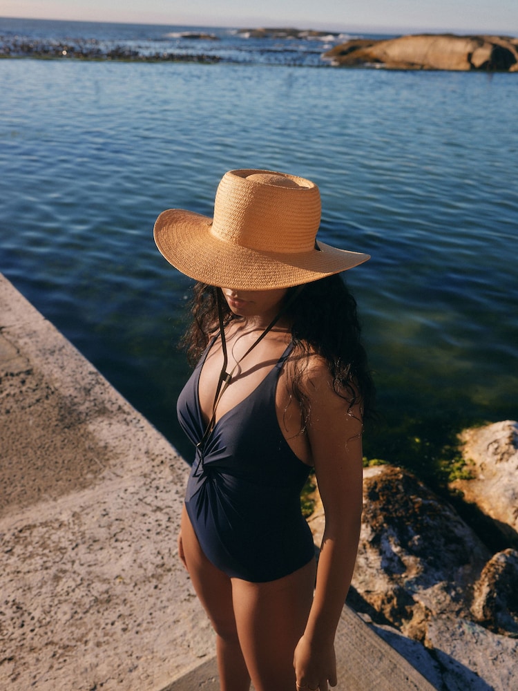 Natural Flat Top Hat - Image 1 of 4