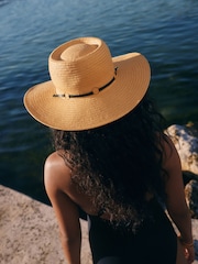 Natural Flat Top Hat - Image 2 of 4
