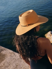 Natural Flat Top Hat - Image 3 of 4