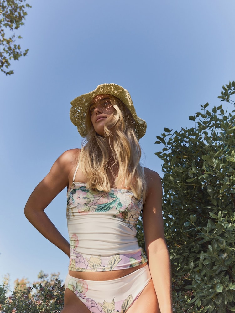 Natural Scalloped Crochet Bucket Hat - Image 2 of 8