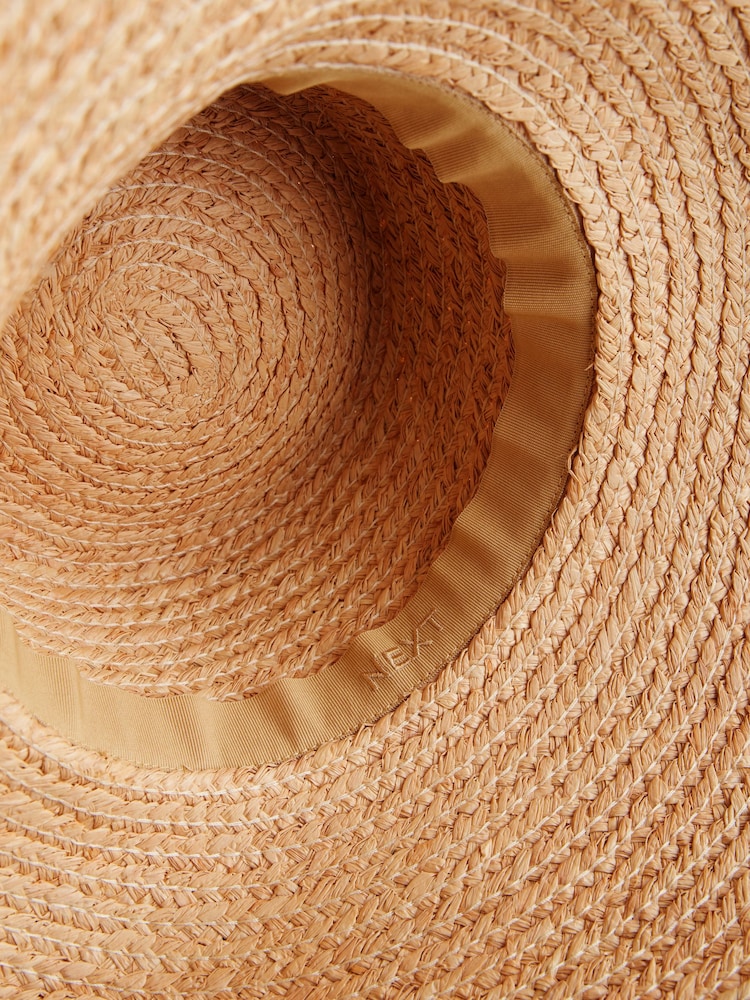 Natural Raw Edge Drop Brim Hat - Image 4 of 4