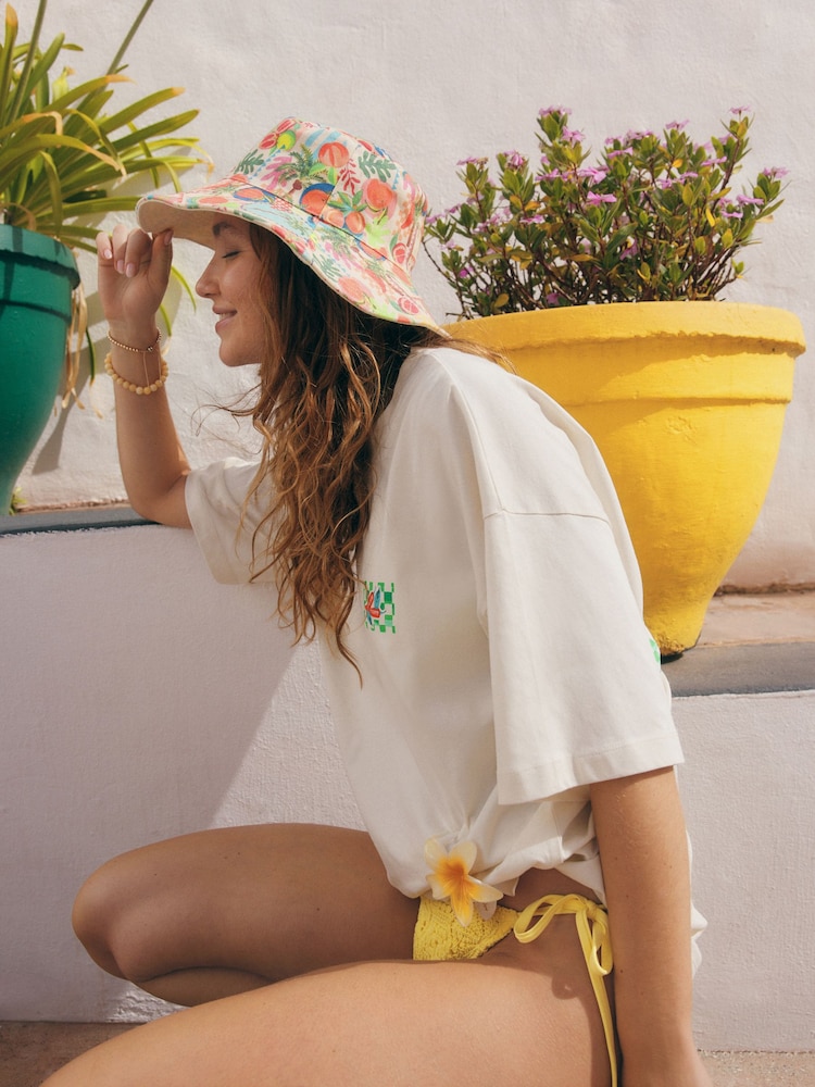 Fruit Print Reversible Bucket Hat - Image 2 of 7