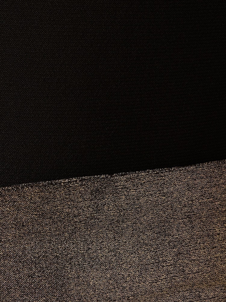 Adrianna by Adrianna Papell Black Jersey Metallic Short Dress - Image 7 of 7