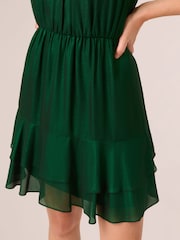 Adrianna By Adrianna Papell Green Metallic Halter Dress - Image 5 of 6