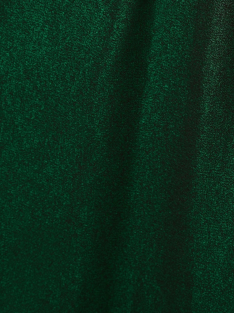 Adrianna By Adrianna Papell Green Metallic Halter Dress - Image 6 of 6