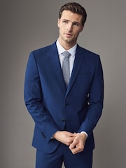 BOSS Blue Slim-Fit Wool Suit Jacket - Image 1 of 5