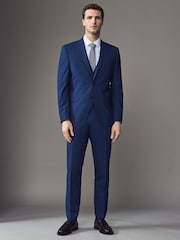 BOSS Blue Slim-Fit Wool Suit Jacket - Image 3 of 5