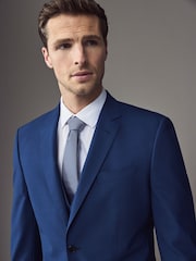 BOSS Blue Slim-Fit Wool Suit Jacket - Image 4 of 5
