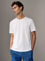 BOSS White Stretch Cotton T-Shirt - Image 1 of 4
