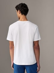 BOSS White Stretch Cotton T-Shirt - Image 2 of 4
