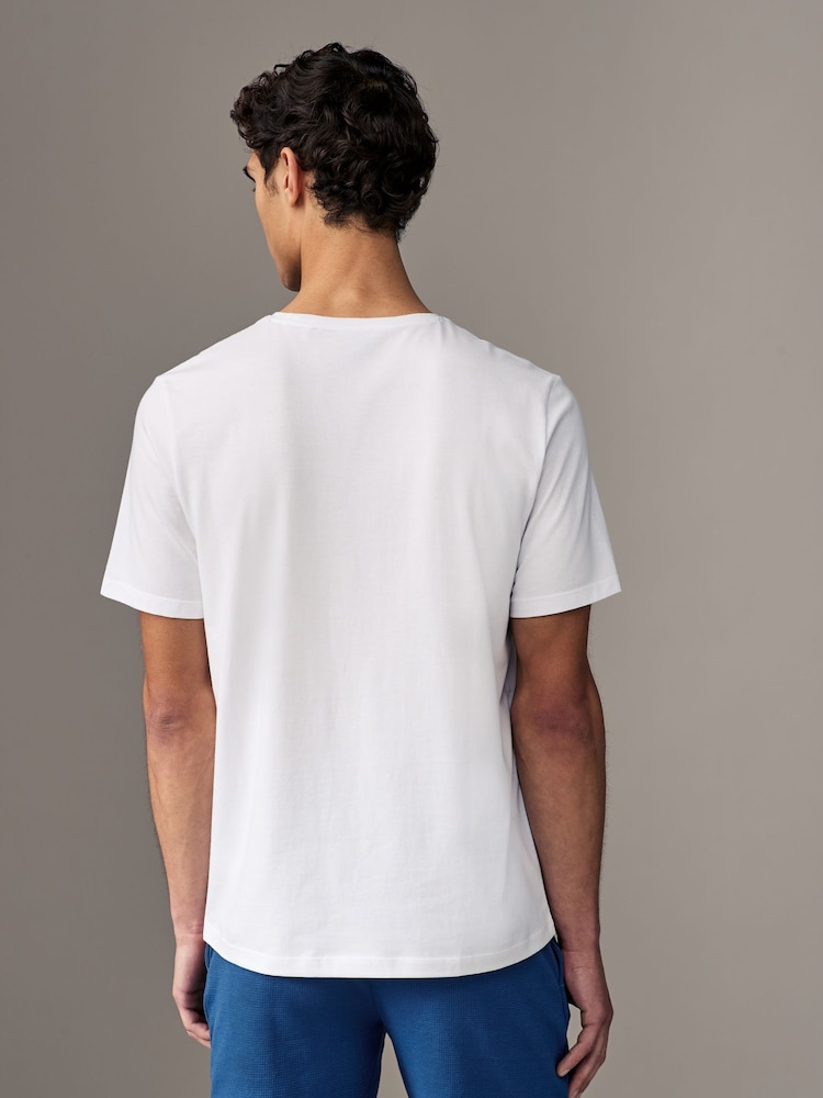 BOSS White Stretch Cotton T-Shirt - Image 2 of 4
