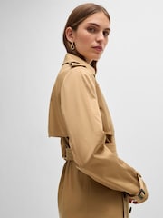BOSS Natural Double Breasted Belted Trench Coat - Image 5 of 6