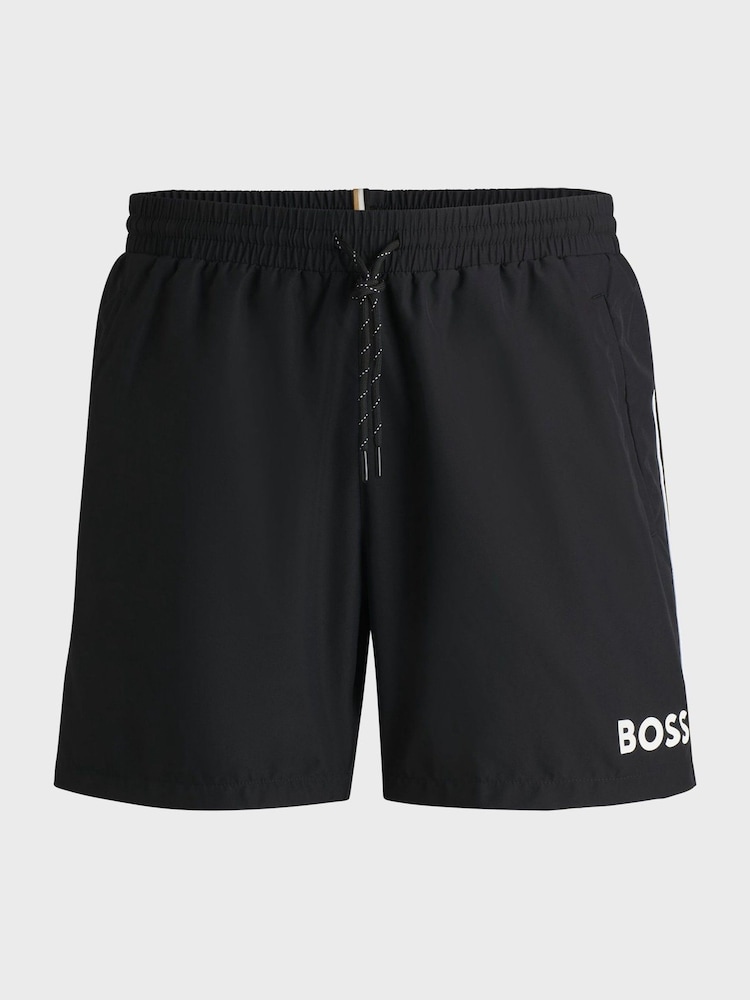 BOSS Black Quick Dry Lined Swim Shorts - Image 4 of 5