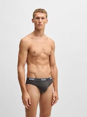 Azul - PacoteBOSS Power Stretch de algodão 3 Briefs - Imagem 6 de 10