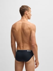 Azul - PacoteBOSS Power Stretch de algodão 3 Briefs - Imagem 9 de 10