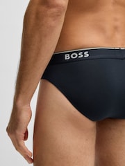 BOSS Blue Power Stretch Cotton 3 Pack Briefs - Image 4 of 7