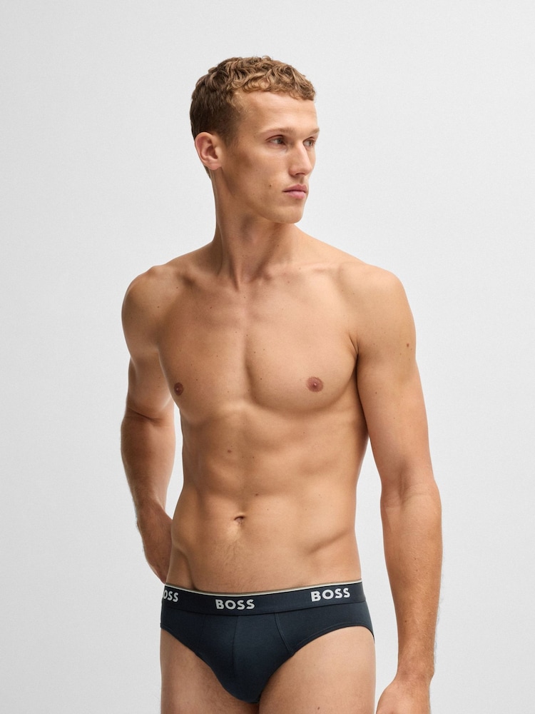 BOSS Blue Power Stretch Cotton 3 Pack Briefs - Image 7 of 7