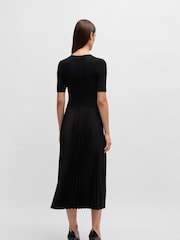 BOSS Black Knitted Plisse Pleated Dress - Image 2 of 6