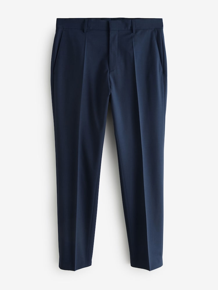 Azul oscuro - BOSS Slim Fit Wool Trousers - Imagen 1 de 1