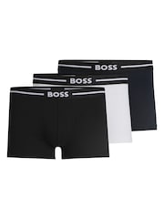 Azul - BOSS Bold Stretch Cotton Boxers 3 Pack - Imagen 1 de 11