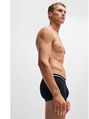 Azul - BOSS Bold Stretch Cotton Boxers 3 Pack - Imagen 10 de 11