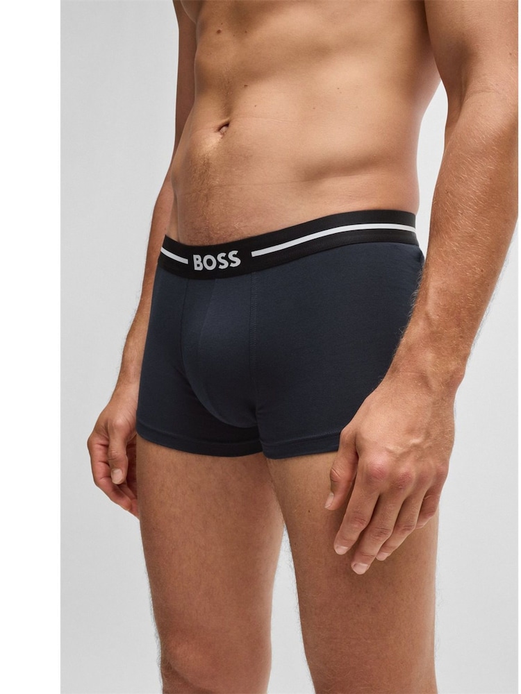 Azul - BOSS Bold Stretch Cotton Boxers 3 Pack - Imagen 11 de 11