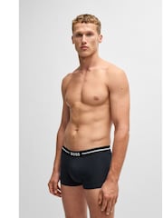 Azul - BOSS Bold Stretch Cotton Boxers 3 Pack - Imagen 9 de 11