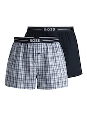 BOSS Blue 100% Cotton Lounge Jersey Shorts 2 Pack - Image 1 of 7