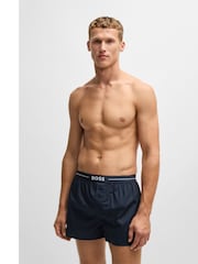 BOSS Blue 100% Cotton Lounge Jersey Shorts 2 Pack - Image 3 of 7