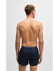 BOSS Blue 100% Cotton Lounge Jersey Shorts 2 Pack - Image 5 of 7