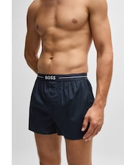 BOSS Blue 100% Cotton Lounge Jersey Shorts 2 Pack - Image 6 of 7