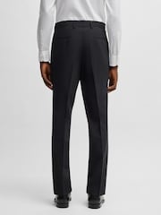 Gris - BOSS Regular Fit Wool Trousers - Imagen 2 de 5