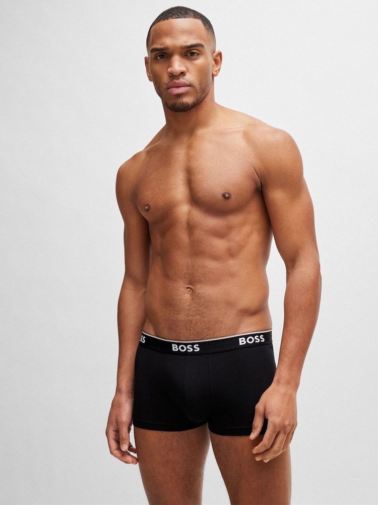 BOSS Black/Blue/Red Power Stretch Cotton 3 Pack Boxers - Image 2 of 7