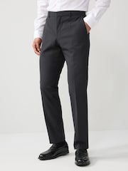 BOSS Grey Slim Fit Wool Trousers - Image 1 of 6