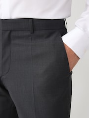 BOSS Grey Slim Fit Wool Trousers - Image 3 of 6