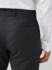 BOSS Grey Slim Fit Wool Trousers - Image 4 of 6