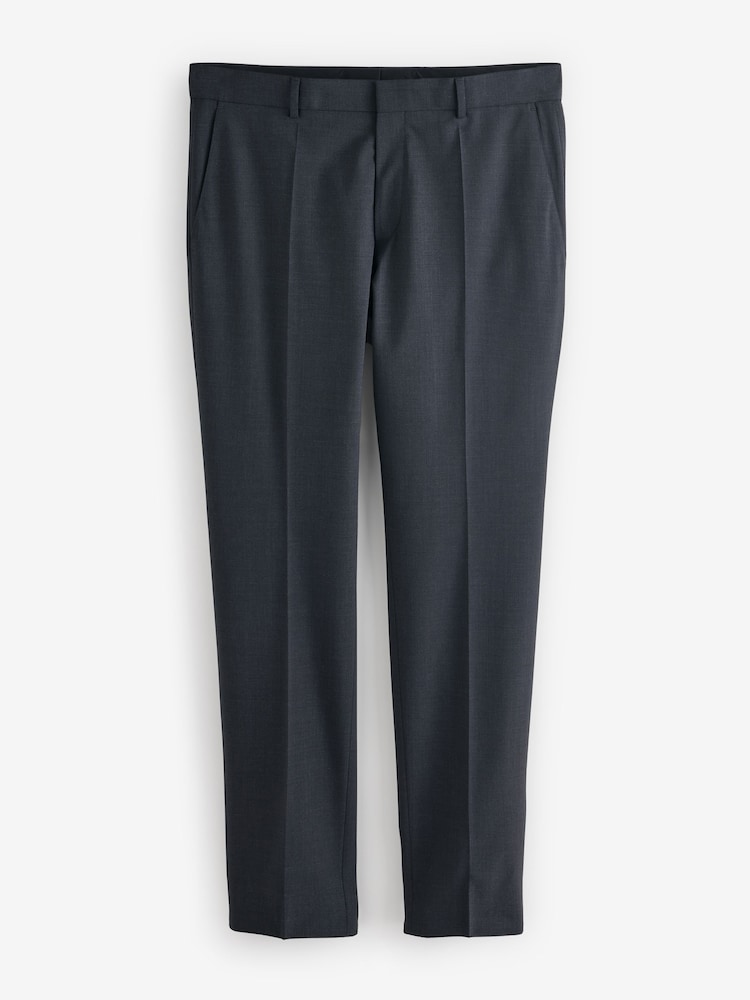 BOSS Grey Slim Fit Wool Trousers - Image 6 of 6