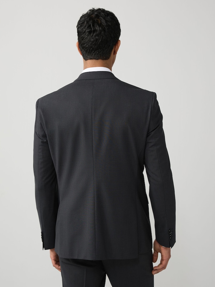 BOSS Grey Regular Fit Cotton Suit Jacket - Image 2 of 7 BOSS Grey Regular Fit Cotton Suit Jacket - Image 2 of 7