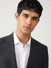 Gris - BOSS Regular Fit Cotton Suit Jacket - Imagen 3 de 7